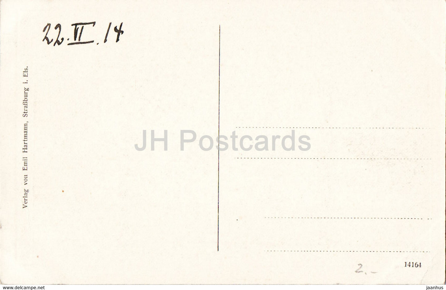 Bad Belchen 1415 m - Blick ins Kleine Wiesental - carte postale ancienne - 1914 - Allemagne - utilisé