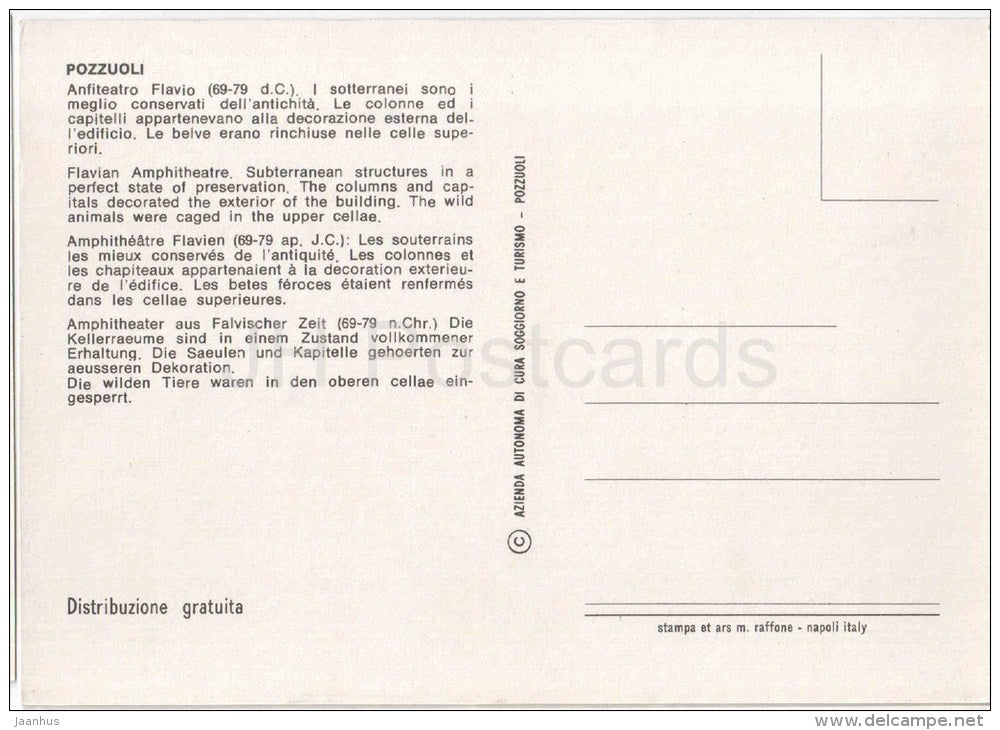 Anfiteatro Flavio - Flavian Amphitheatre - Pozzuoli - Campania - Italia - Italy - unused - JH Postcards
