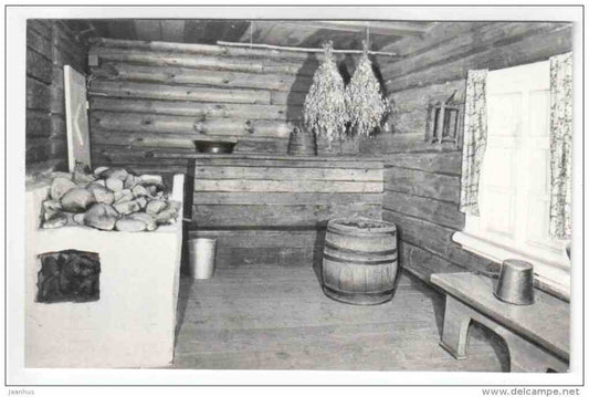 sauna - Mikhaylovskoye Museum Reserve - 1988 - Russia USSR - unused - JH Postcards
