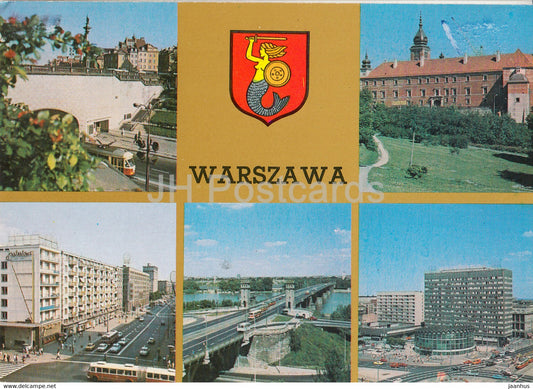 Warszawa - Warsaw - street view - multiview - 2002 - Poland - used - JH Postcards