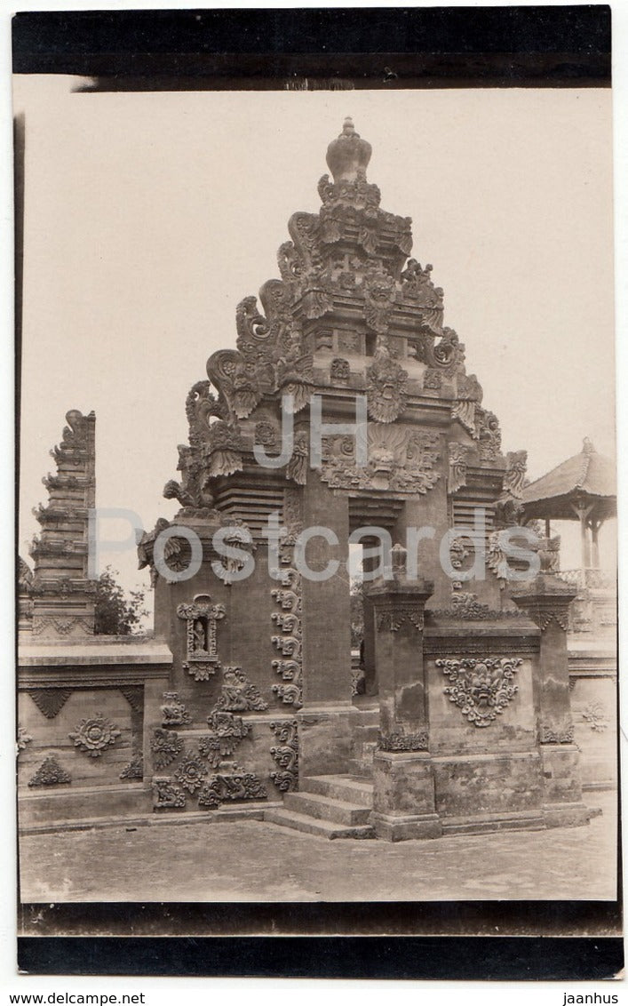 Temple - old postcard - Cambodia - unused - JH Postcards