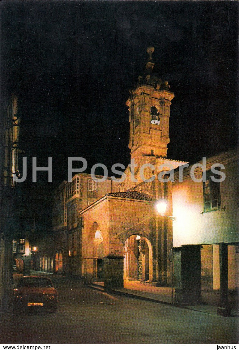 Santiago de Compostela - Iglesia de Santa Maria Salome - Nocturna - Santa Maria Salome Church by Night - Spain - unused - JH Postcards