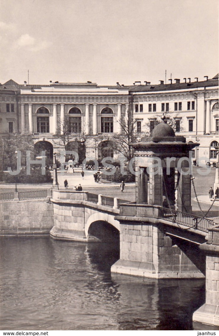 Leningrad - St. Petersburg - Fontanka river near Lomonosov Square - bridge - 1966 - Russia USSR -  unused - JH Postcards