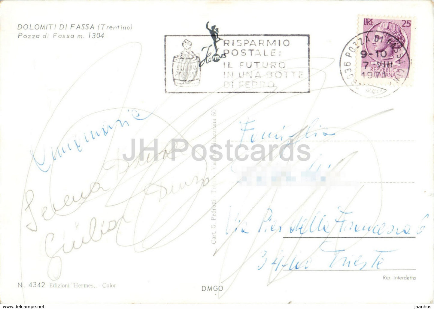 Saluti da Pozza di Fassa - Rifugio Ciampedie - multiview - 1971 - Italy - used