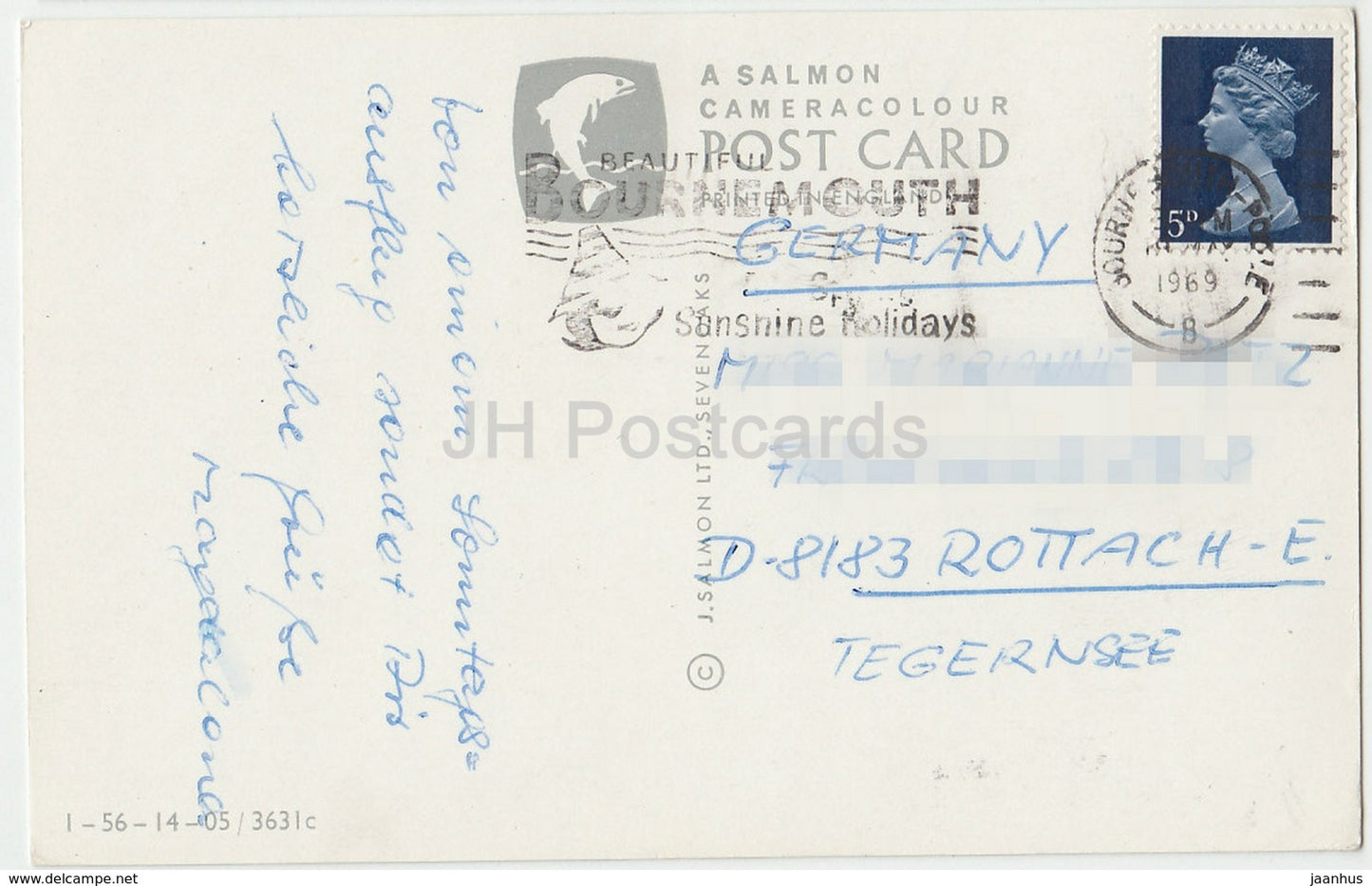 Around Poole - Poole Park - beach - Brownsea island - multiview - 1969 - United Kingdom - England - used