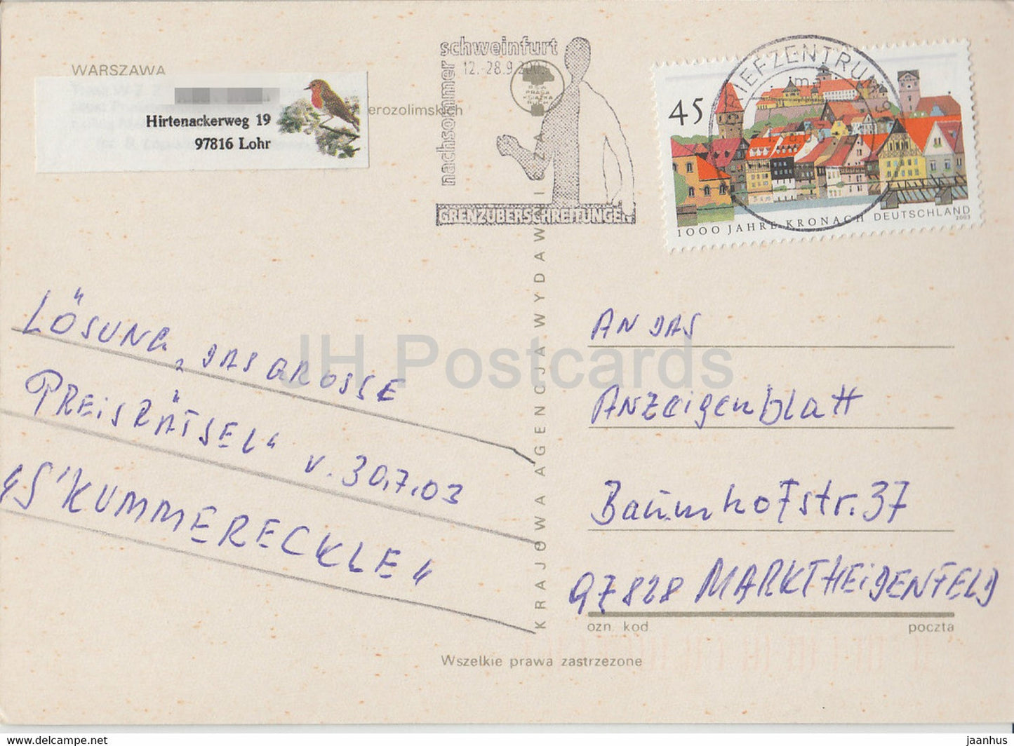 Warszawa - Varsovie - Street View - multiview - 2002 - Pologne - occasion