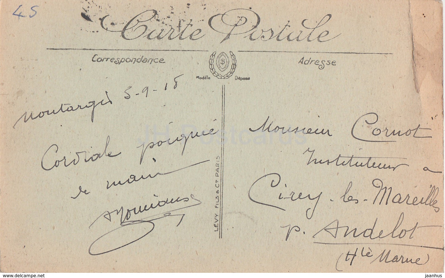 Montargis - Le Chateau - castle - 3 - old postcard - 1918 - France - used