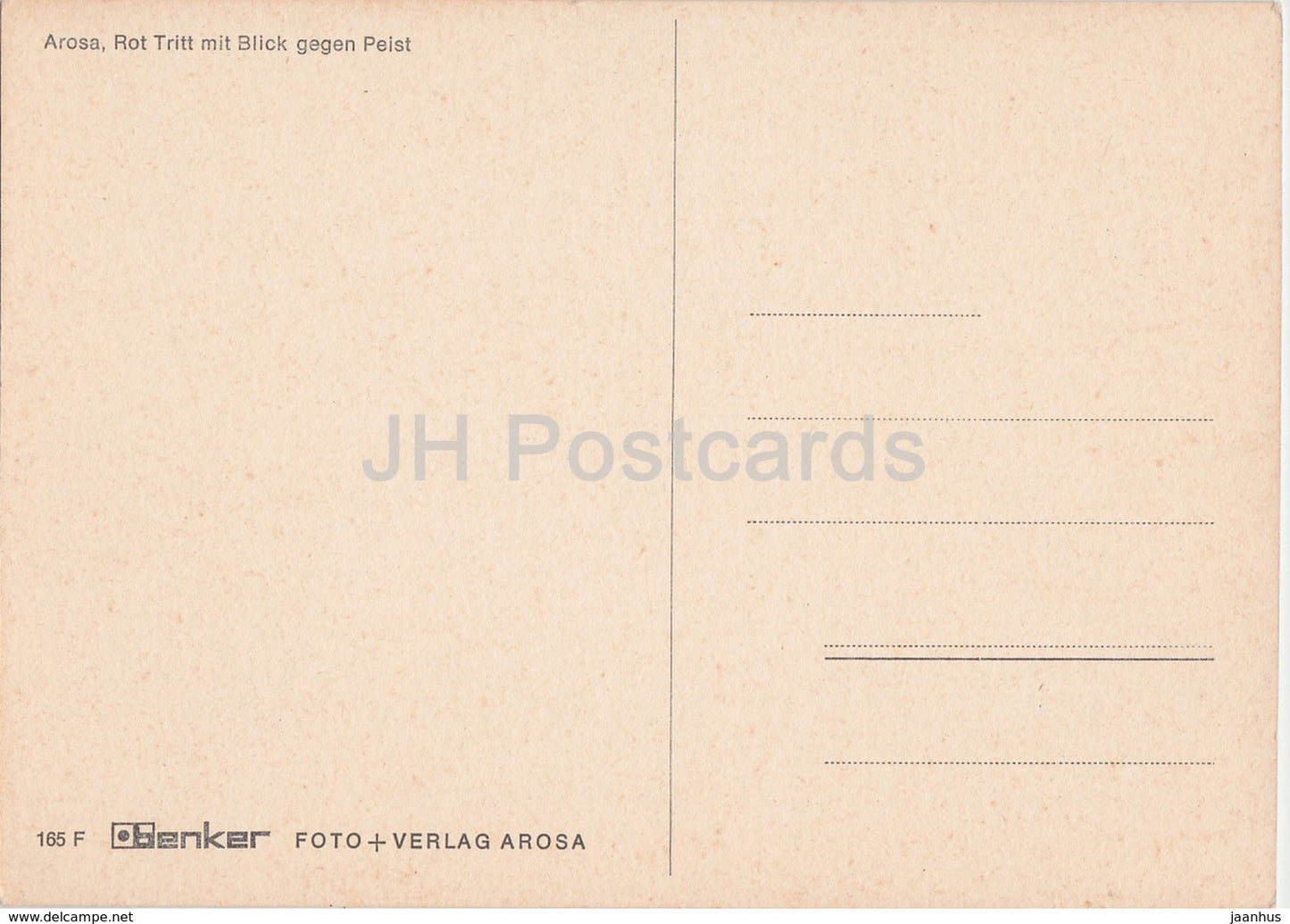 Arosa - Rot Tritt mit Blick gegen Peist - Switzerland - unused