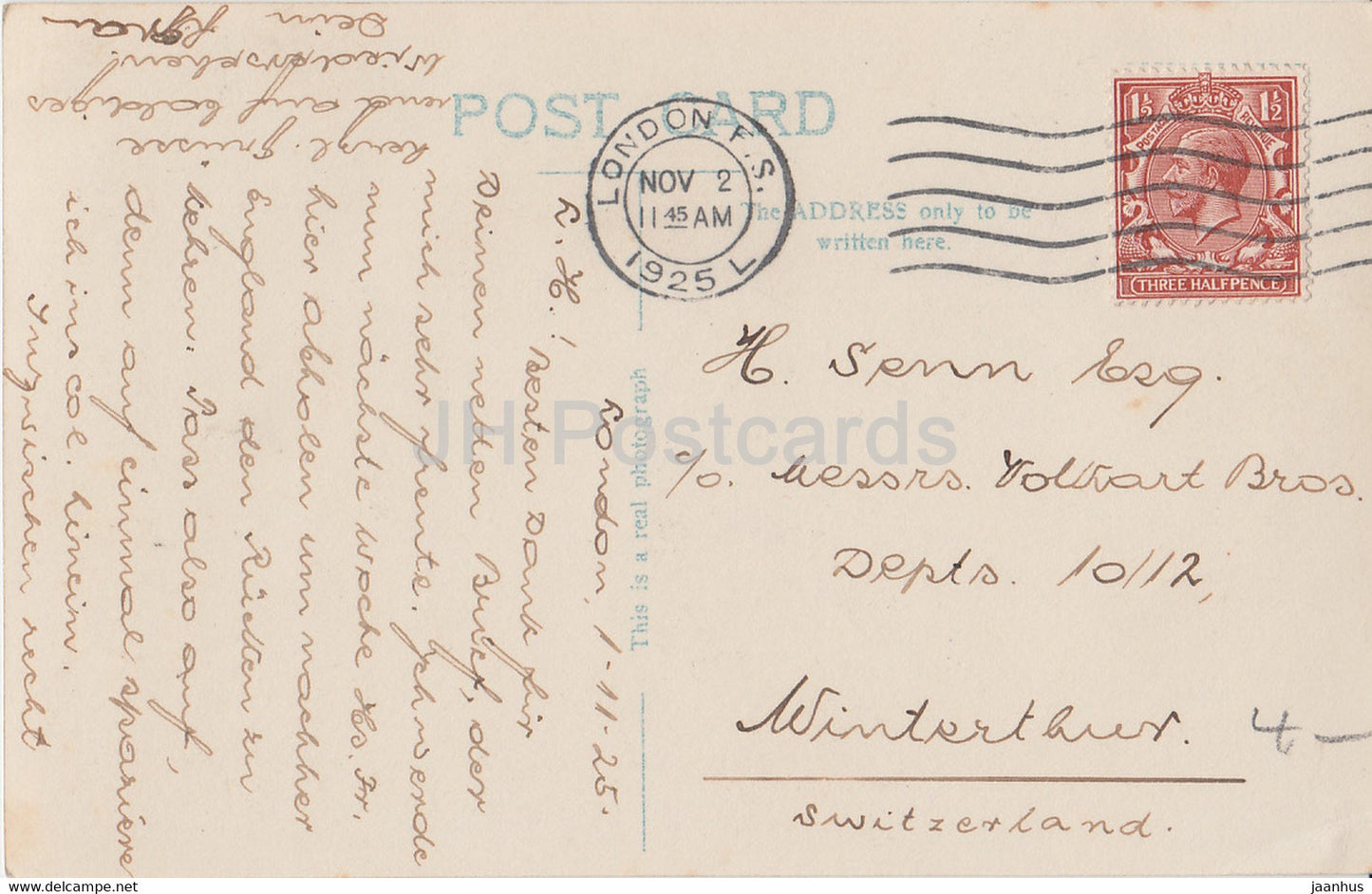 London by Night - Trafalgar Square - old postcard - 1925 - England - United Kingdom - used