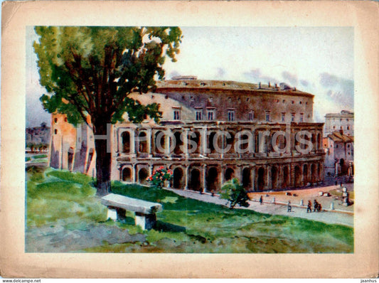 Roma - Rome - Teatro Marcello - theatre - Astro - illustration - old postcard - Italy - unused - JH Postcards