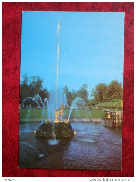 Petrodvorets - The Samson Fountain - fountain - 1972 - Russia - USSR - unused - JH Postcards
