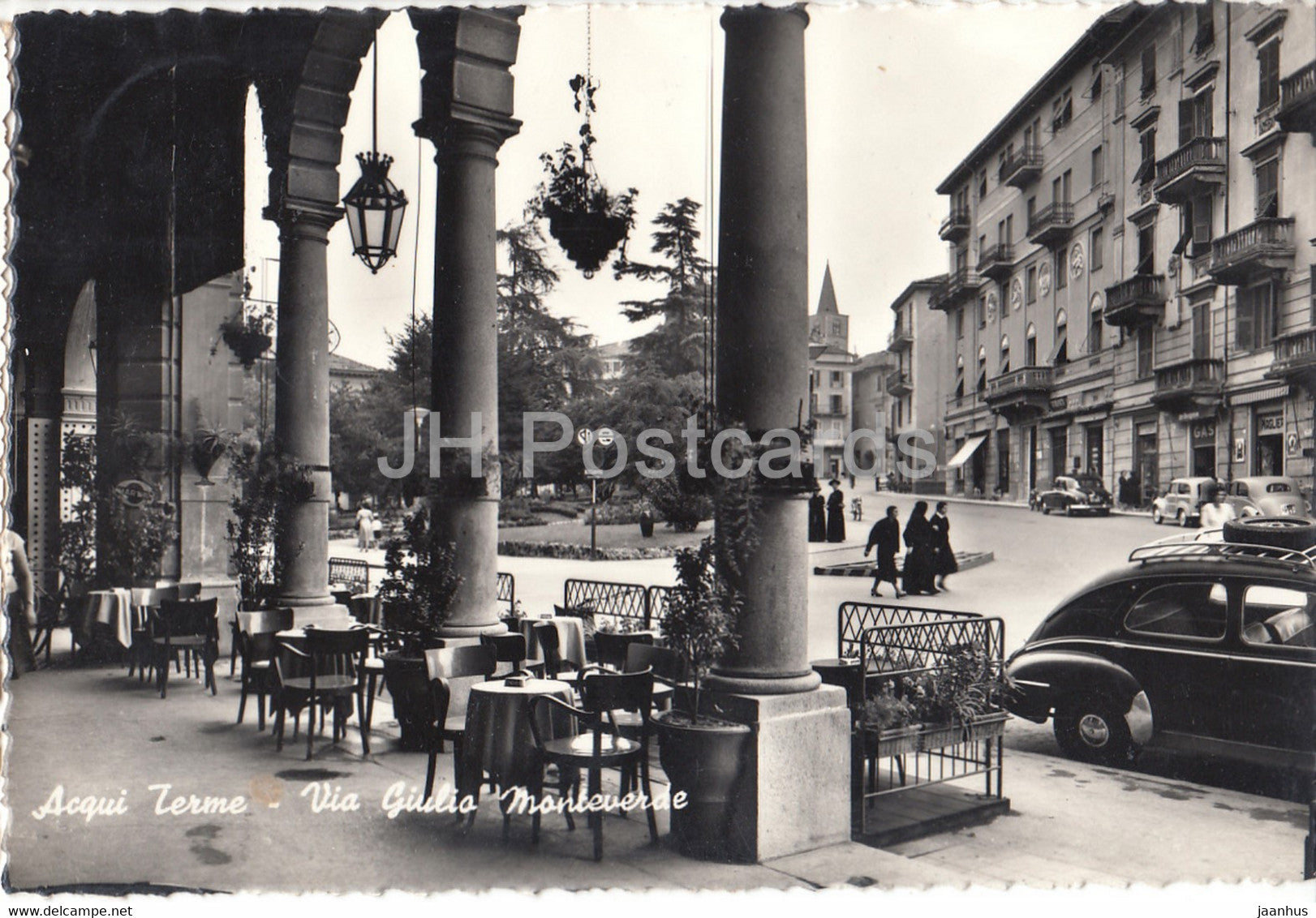 Acqui Terme - Via Giulio Monteverde - old postcard - 1956 - Italy - used - JH Postcards