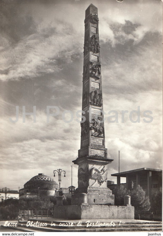 Lecce - Obelisco in onore di Ferdinando I - monument - obelisk - Italy - Italia - unused - JH Postcards