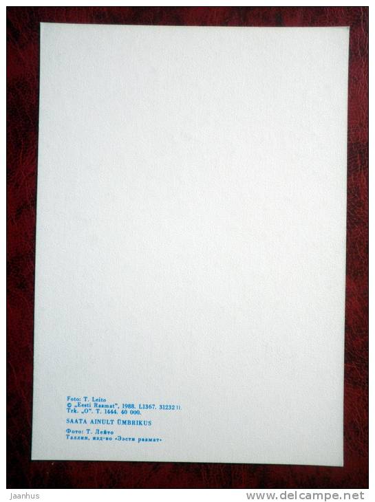 Snowy winter - traces - 1988 - Estonia - USSR - unused - JH Postcards