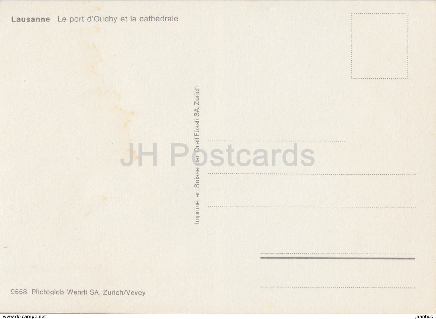 Lausanne - Le Port d'Ouchy et la Cathedrale - MS Lausanne - ship - 9558 - Switzerland - unused