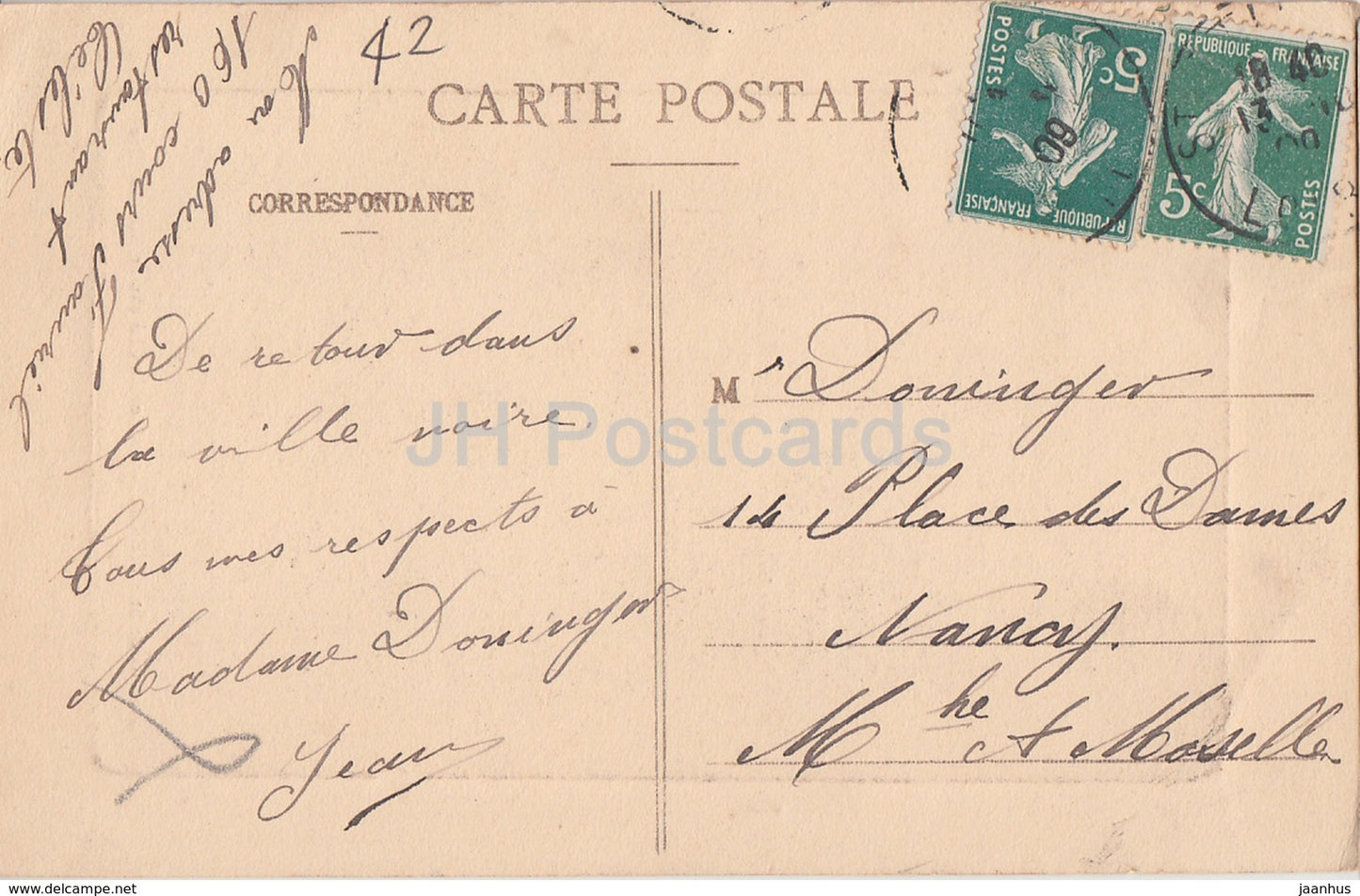 Environs de St Etienne - Ruines du Chateau Rochetaillee - Burgruine - alte Postkarte - 1909 - Frankreich - gebraucht