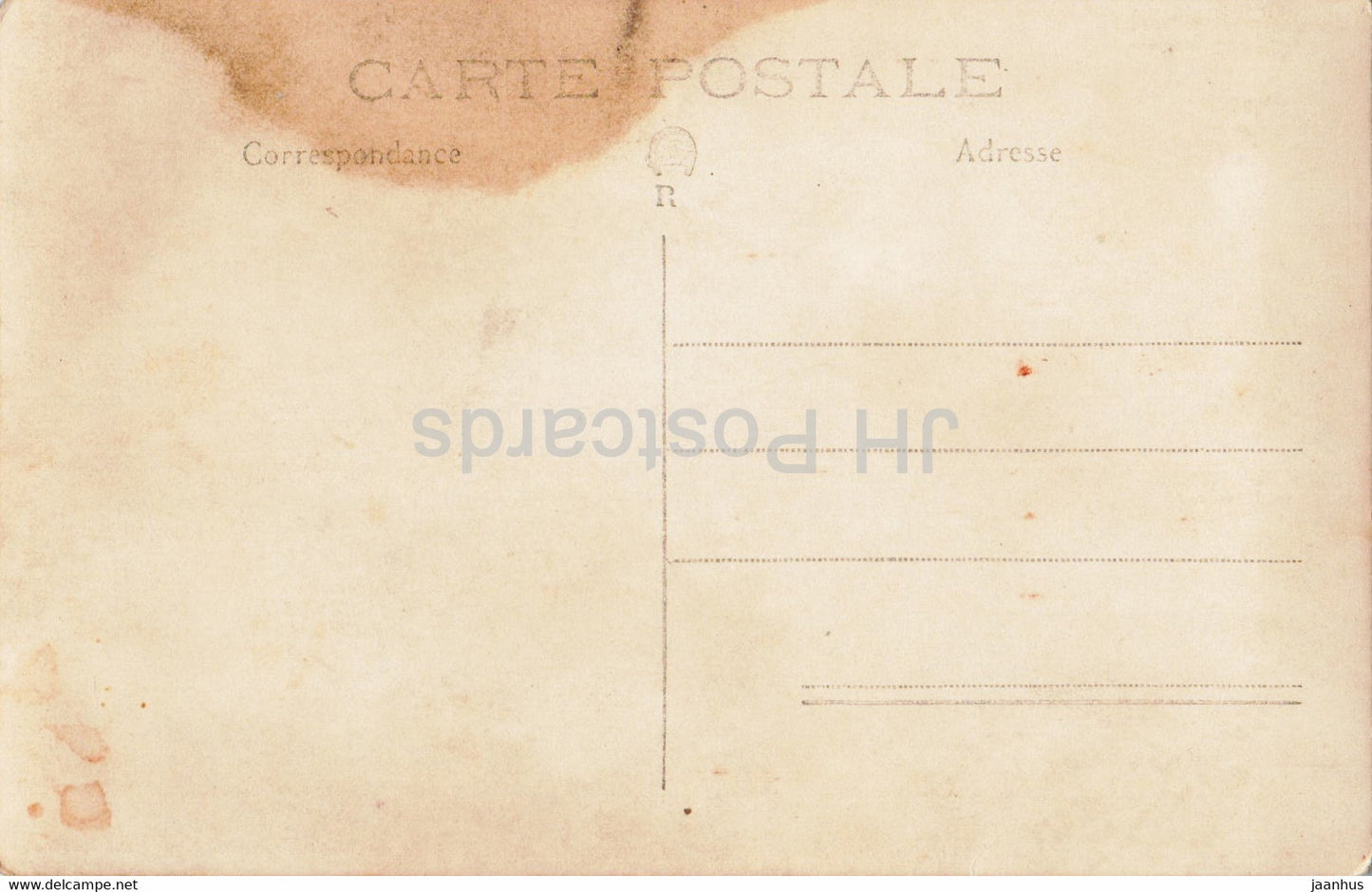 family - woman - children - old postcard - France - unused