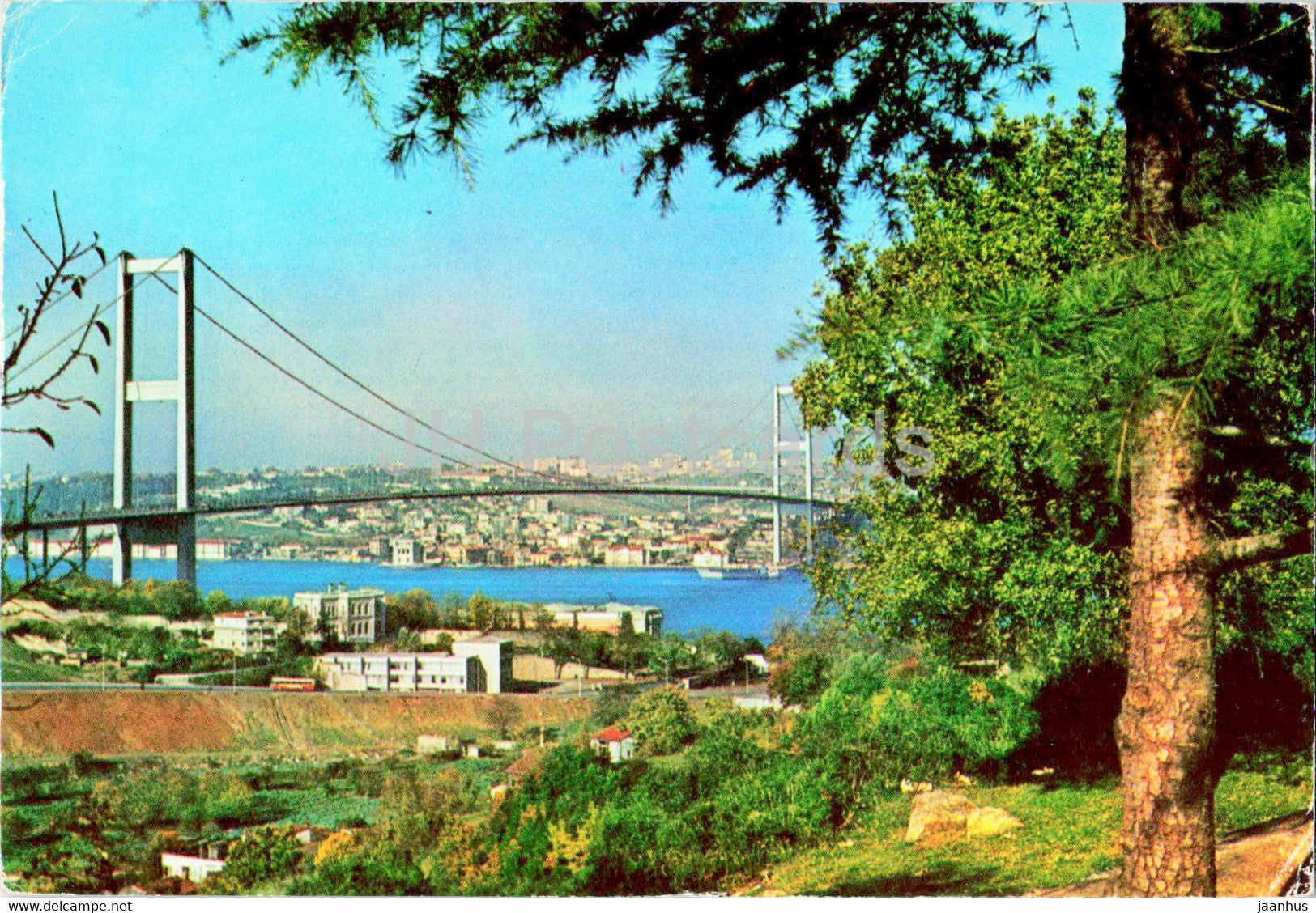 Istanbul - Bosphorus Bridge - Cuna - Turkey - used - JH Postcards