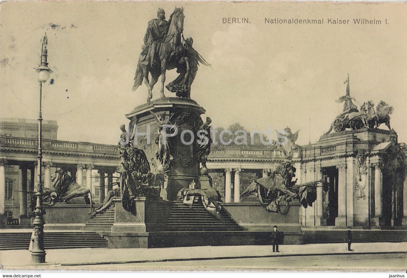 Berlin - Nationaldenkmal Kaiser Wilhelm I - monument - horse - 54 - old postcard - 1910 - Germany - used - JH Postcards