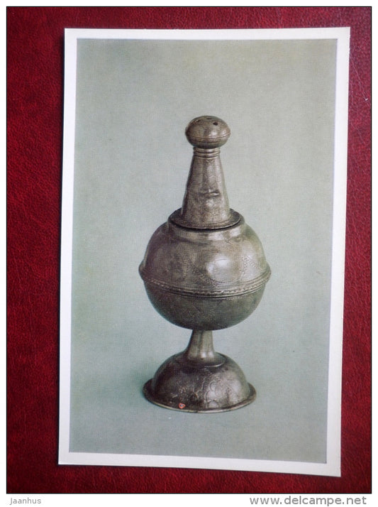 Pepper Shaker , 17th century - Art Objects in Tin by Russian Craftsmen - 1976 - Russia USSR - unused - JH Postcards