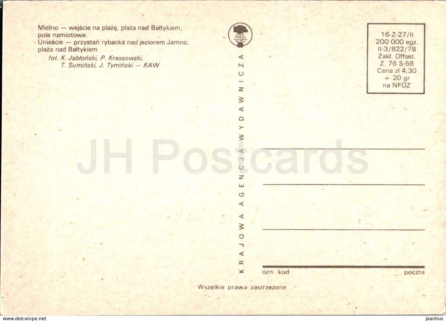 Mielno - Uniescie - multiview - Poland - unused