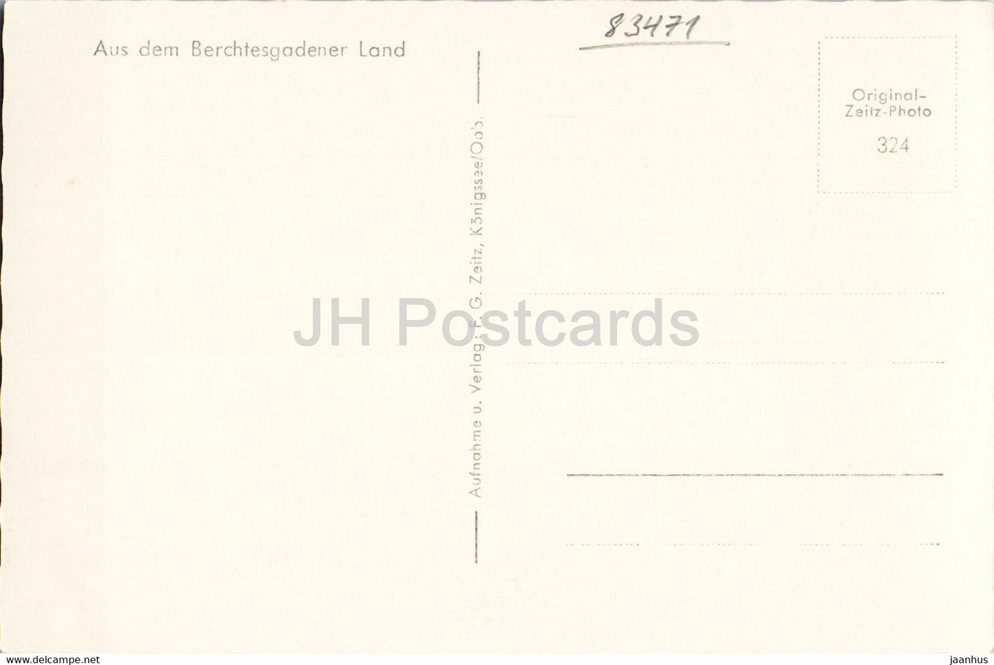 St Bartholoma mit Funtensee - Grunseetauern sowie Schonfeldspitze - old postcard - Germany - unused