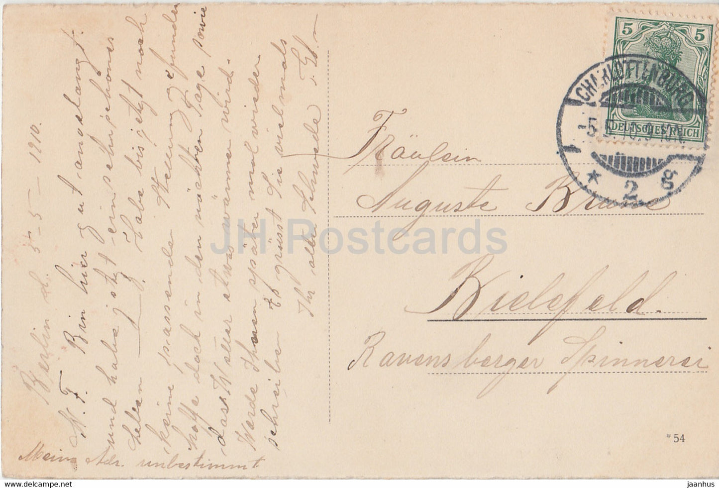 Berlin - Nationaldenkmal Kaiser Wilhelm I - monument - horse - 54 - old postcard - 1910 - Germany - used