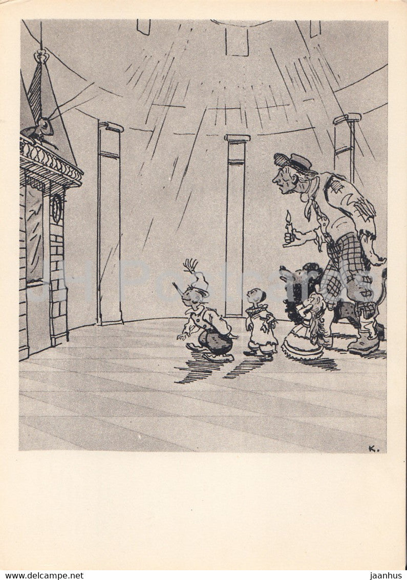 Works by Russian Writer Aleksey Tolstoy - The Golden Key or the Adventures of Buratino - 1965 - Russia USSR - unused - JH Postcards