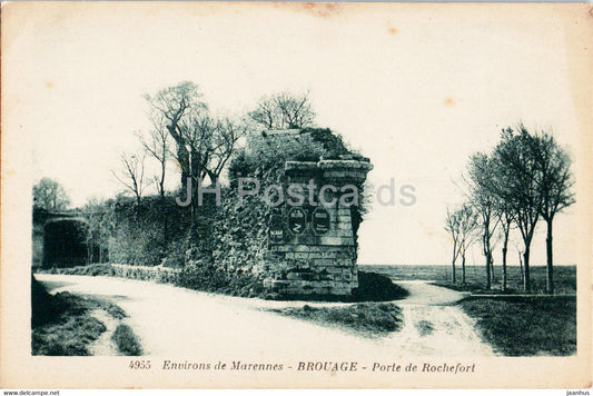 Environs de Marennes - Brouage - Porte de Rochefort - 4955 - old postcard - France - unused - JH Postcards