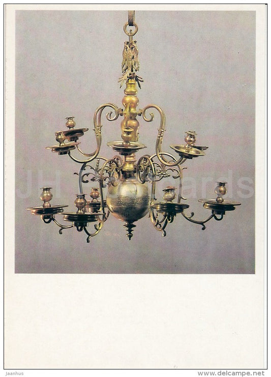 Chandelier - Copper Art in Russia - 1990 - Russia USSR - unused - JH Postcards