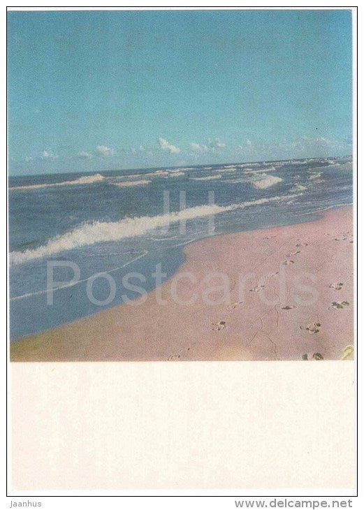 The Baltic Sea - view - Palanga - 1974 - Lithuania USSR - unused - JH Postcards