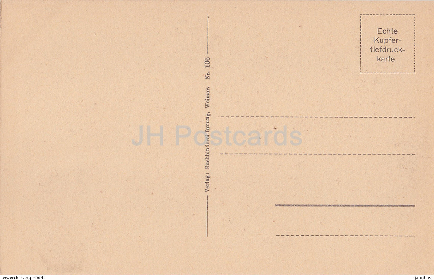 Weimar - Goethehaus - Arbeitszimmer - illustration - 106 - old postcard - Germany - unused