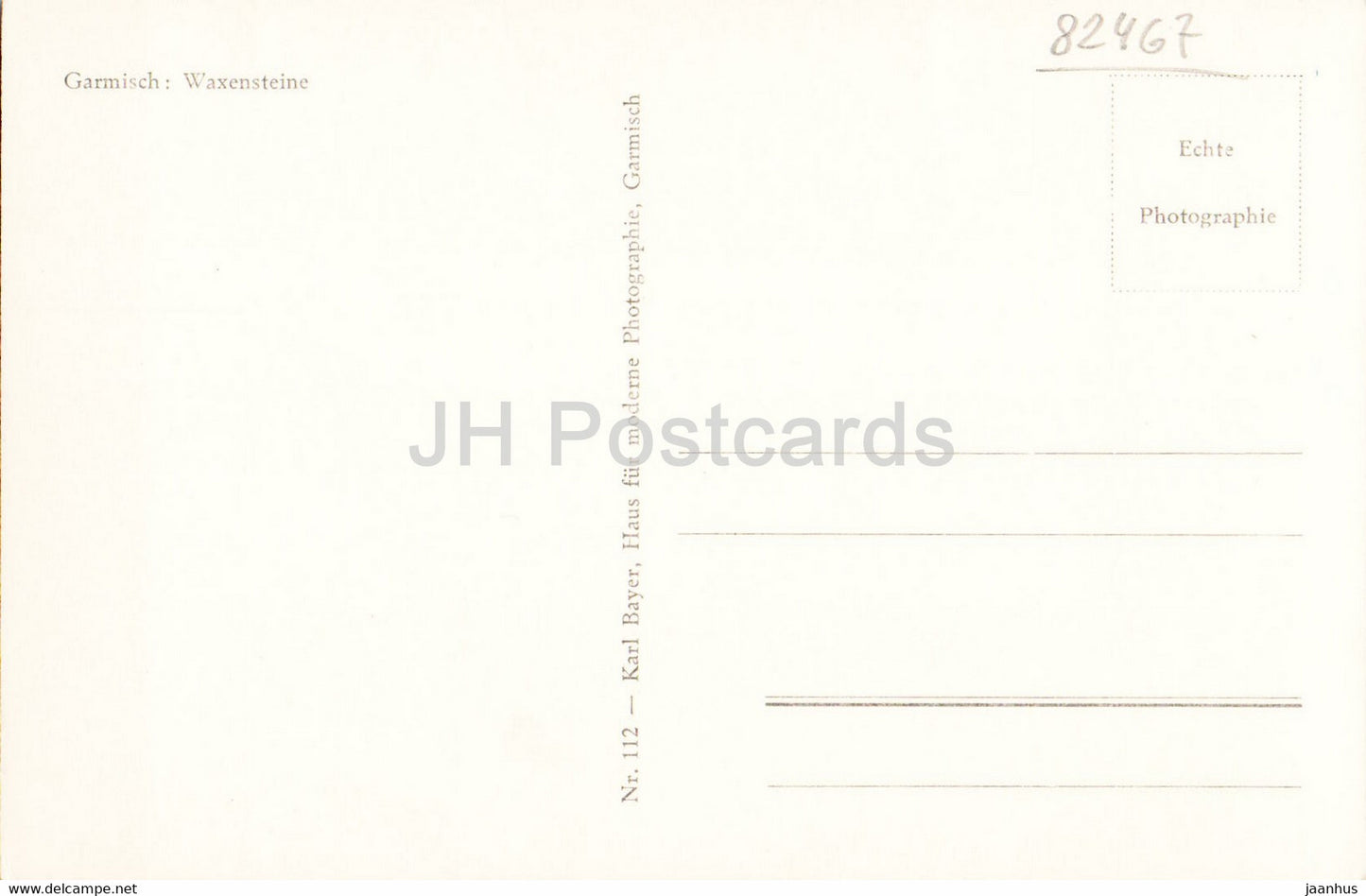 Garmisch - Waxensteine - old postcard - Germany - unused