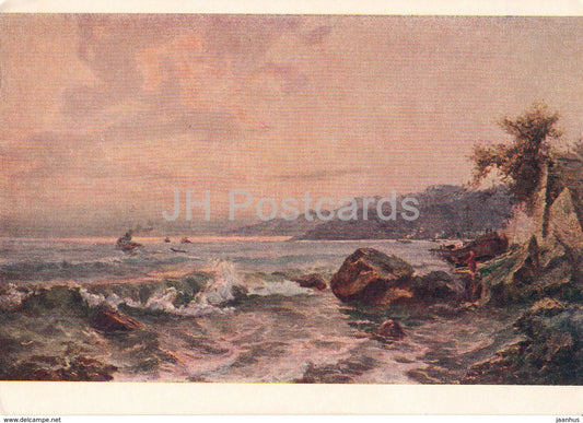 painting by A. Alekseyev - Sea Coast - Russian art - 1956 - Russia USSR - unused - JH Postcards