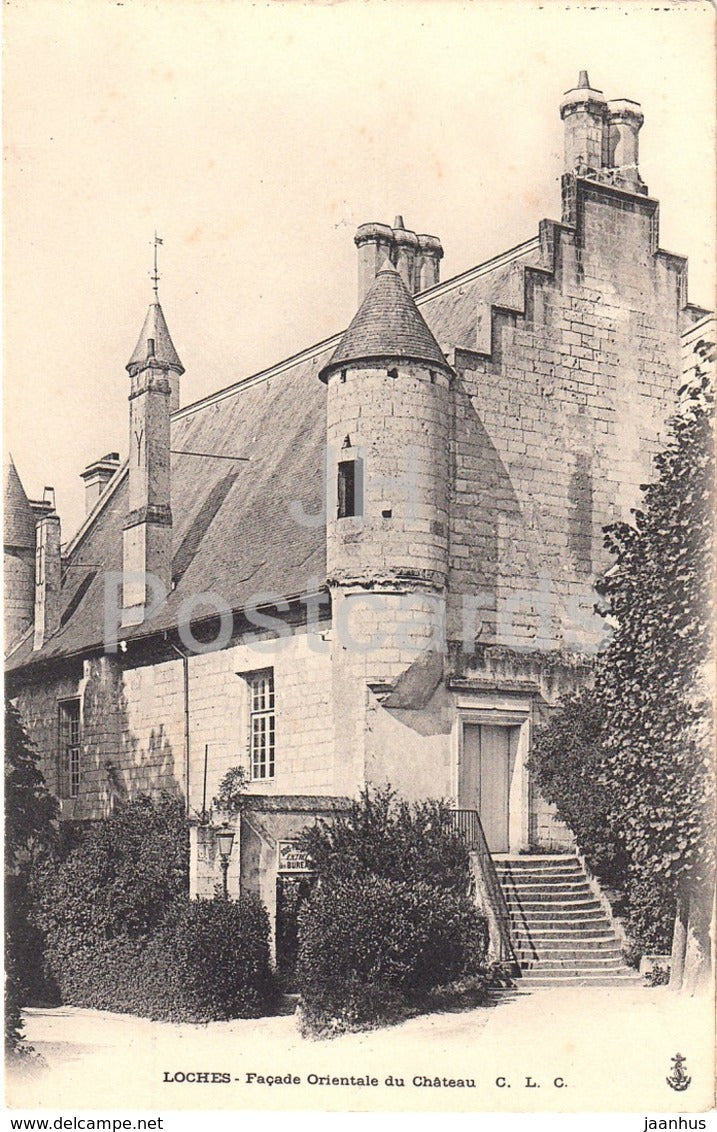 Loches - Facade Orientale du Chateau - castle - old postcard - France - unused