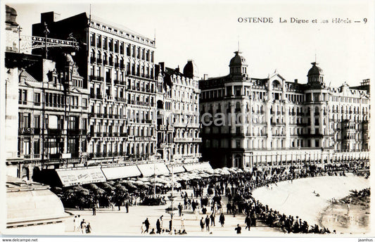 Ostende - Oostende - La Digue et les Hotels - hotel - 9 - old postcard - Belgium - unused - JH Postcards