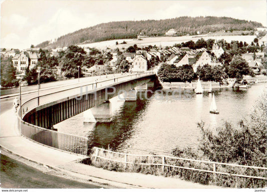 Saalburg am Stausee der Saaletalsperre - bridge - 1979 - Germany DDR - used - JH Postcards