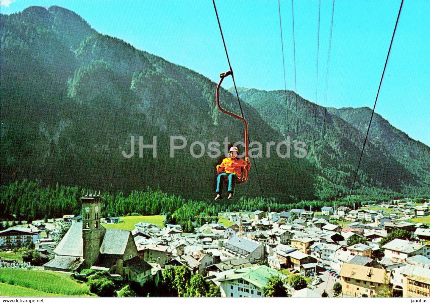 Val di Fassa - Dolomiti - Seggiovia Col Rodella - skilift - Italy - unused - JH Postcards