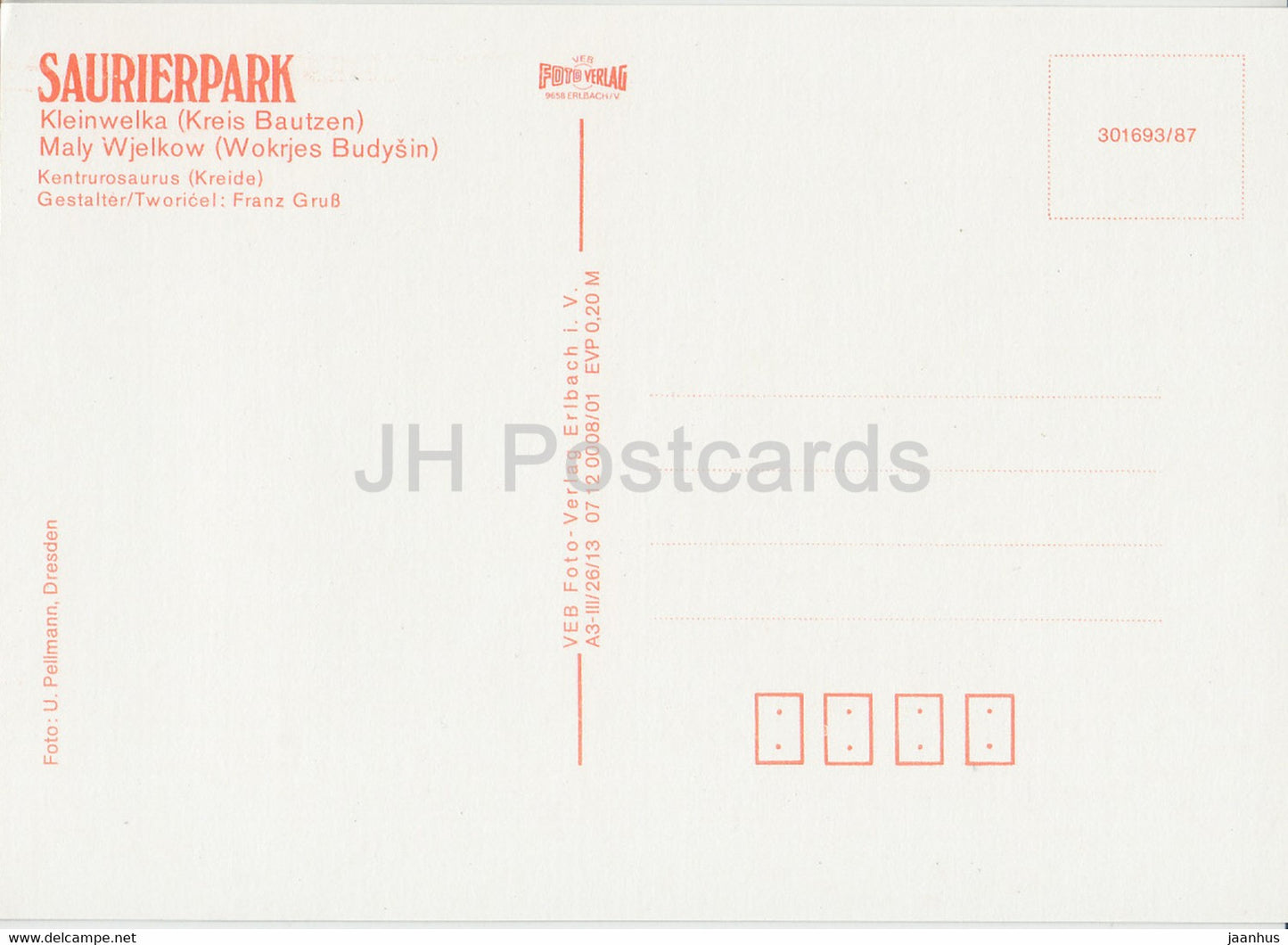 Kentrurosaurus - dinosaur - Saurierpark Kleinwelka - DDR Germany - unused