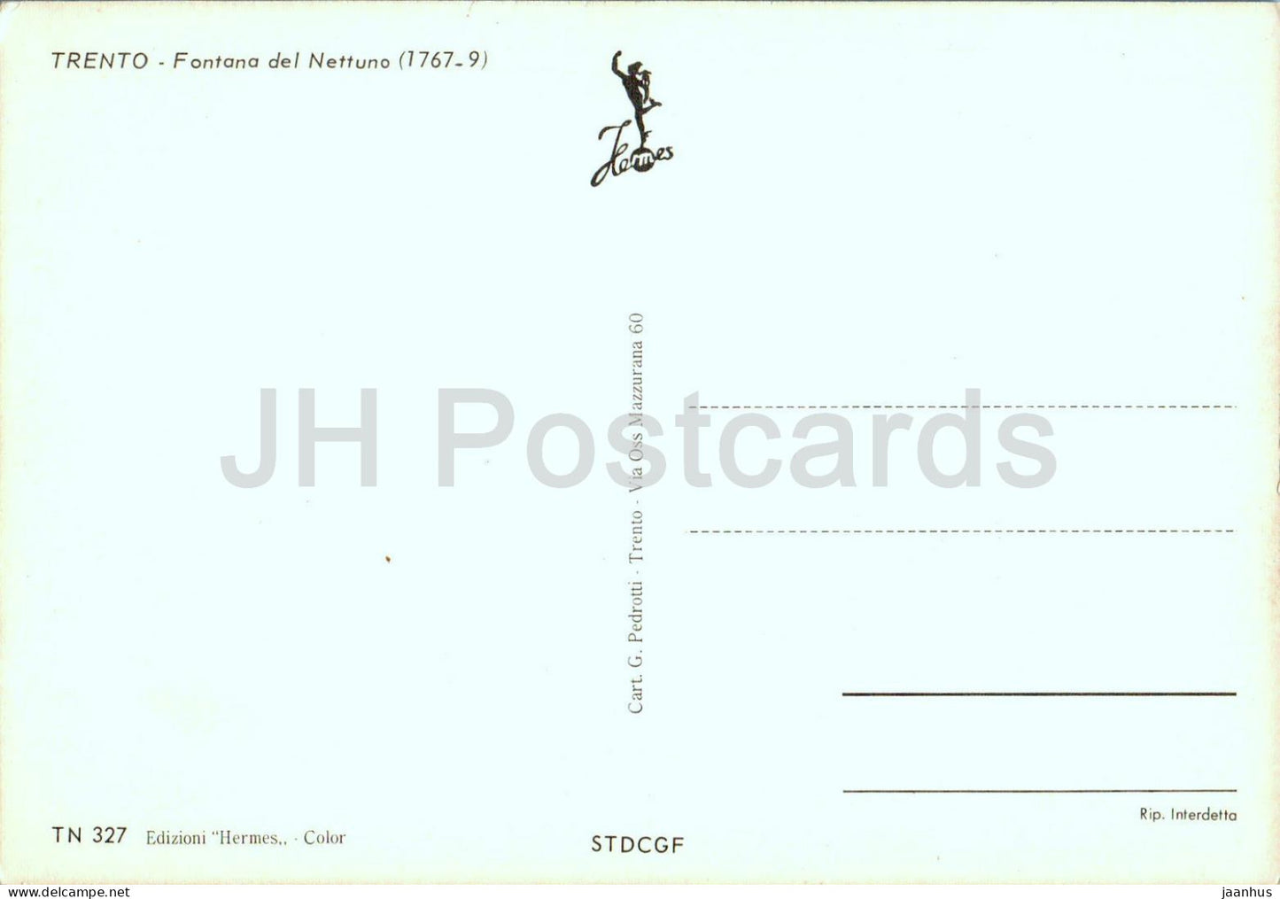 Trento - Fontana del Nettuno - fountain - 327 - Italy - unused
