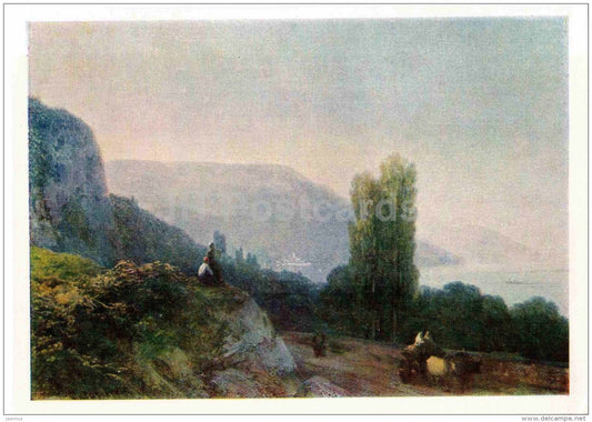 painting by I. Aivazovsky - On the Road to Yalta - Russian Art - 1963 - Russia USSR - unused - JH Postcards