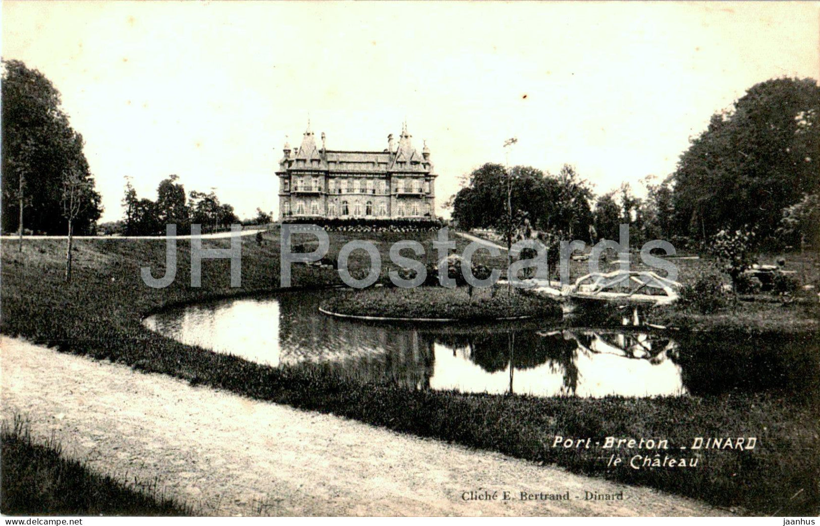 Port Breton - Dinard - Le Chateau - castle - old postcard - 1927 - France - used - JH Postcards