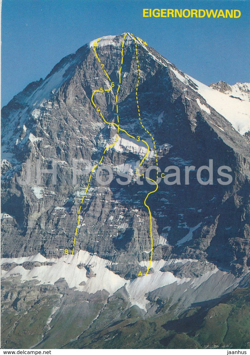 Eigernordwand - 153 - Switzerland - unused - JH Postcards