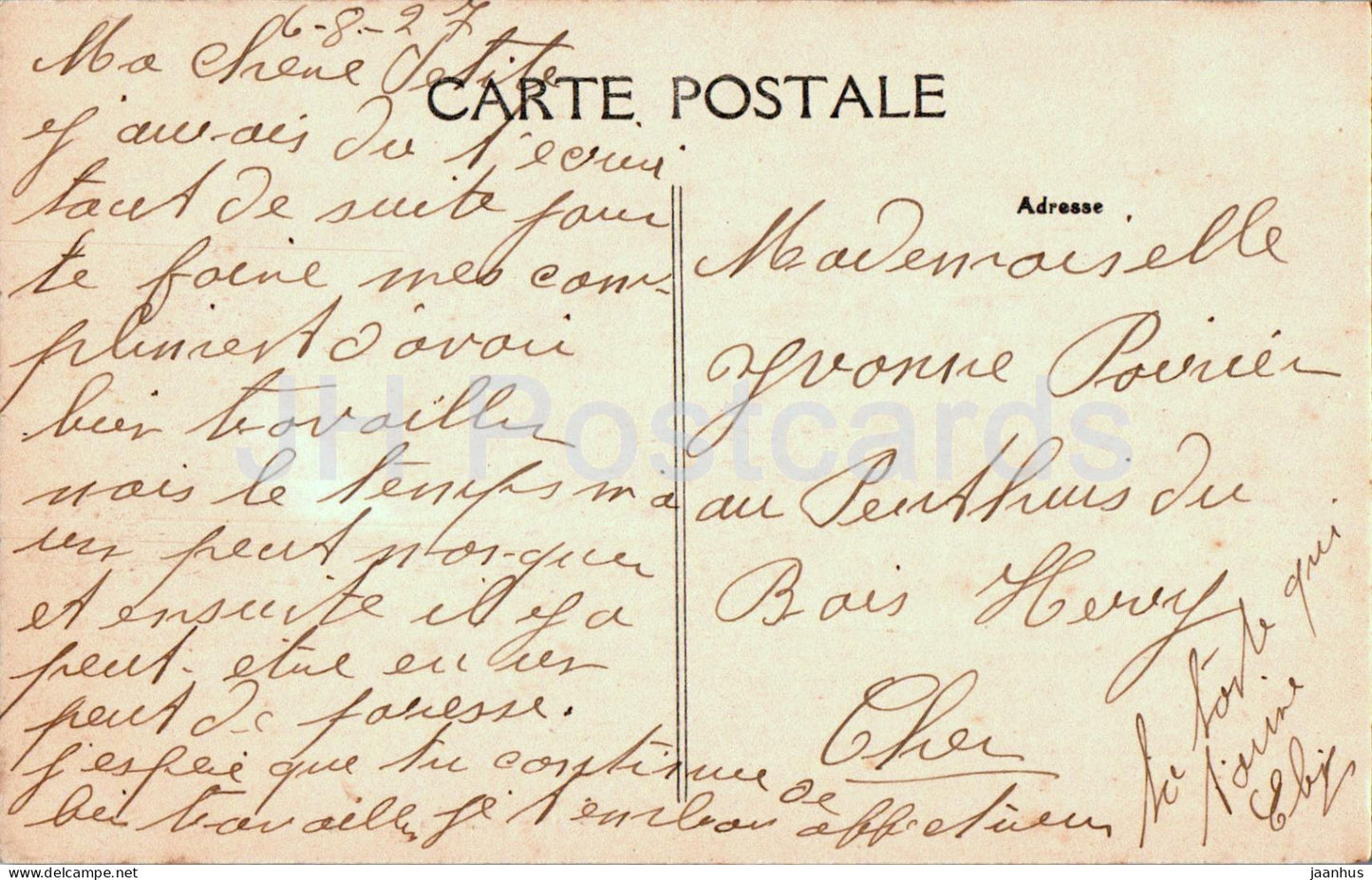 Port Breton - Dinard - Le Chateau - Schloss - alte Postkarte - 1927 - Frankreich - gebraucht 