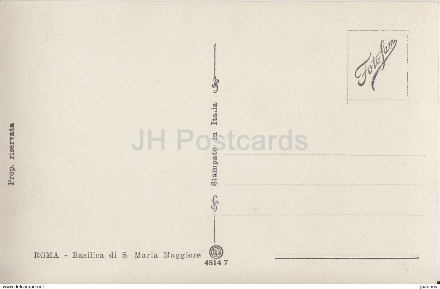 Roma - Rome - Basilica di S Maria Maggiore - tram - 4514-7 - old postcard - Italy - unused