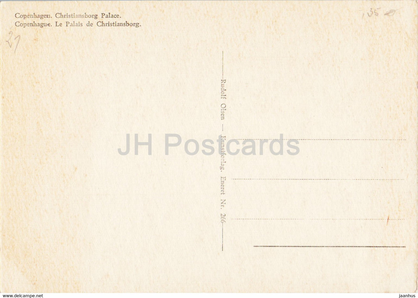 Kopenhagen - Schloss Christiansborg - 266 - alte Postkarte - Dänemark - unbenutzt