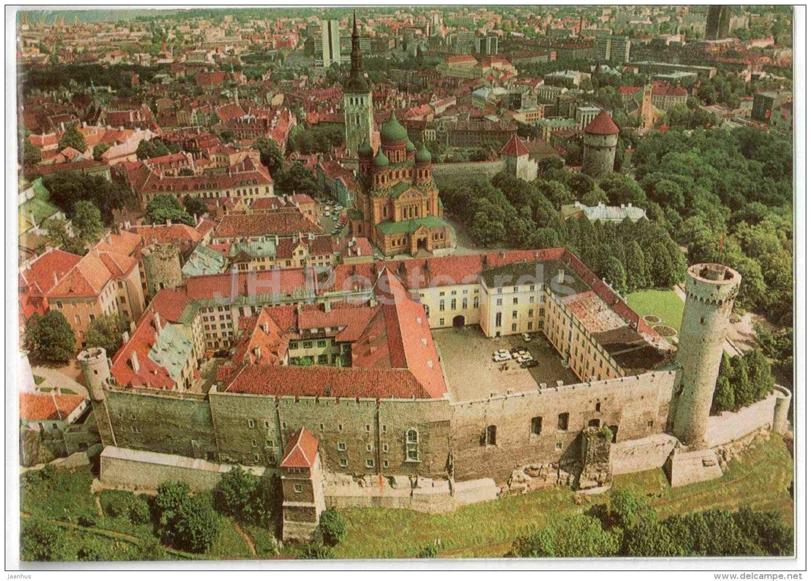 Toompea Castle - Old Town panorama - Tallinn - 1989 - Estonia USSR - unused - JH Postcards