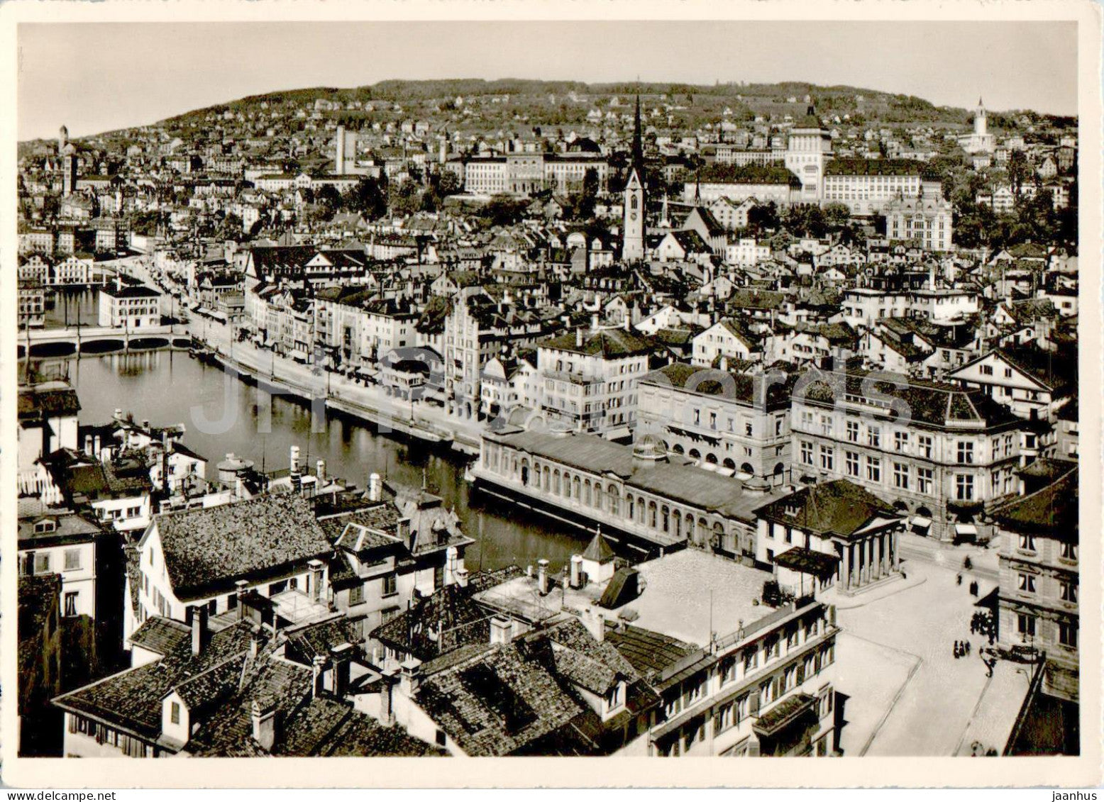 Zurich - Limmatquai mit Eidgen - Techn Hochschule u Universitat - 1768 - old postcard - Switzerland - unused - JH Postcards
