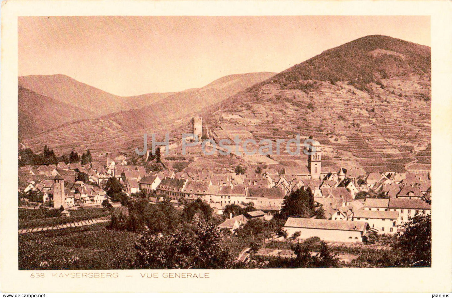 Kayserberg - Vue Generale - 638 - old postcard - France - used - JH Postcards