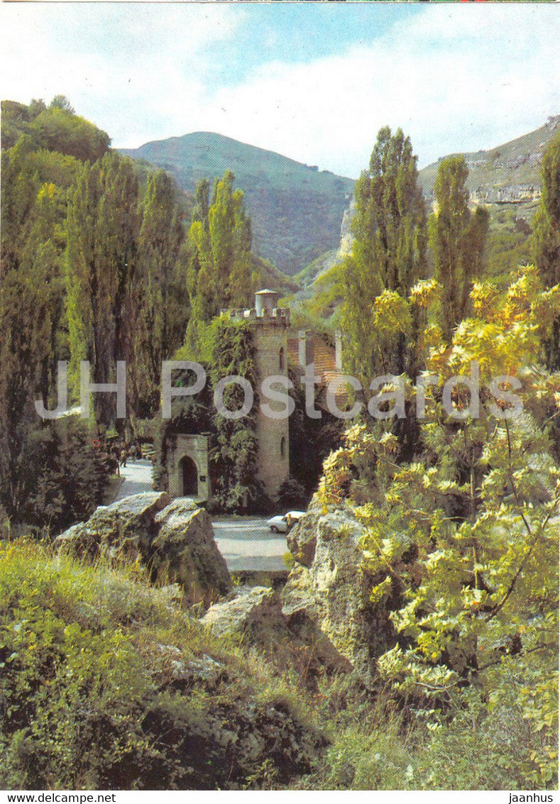 Kislovodsk - restaurant Zamok (Castle) in Alikonovsky gorge - 1989 - Russia USSR - unused - JH Postcards